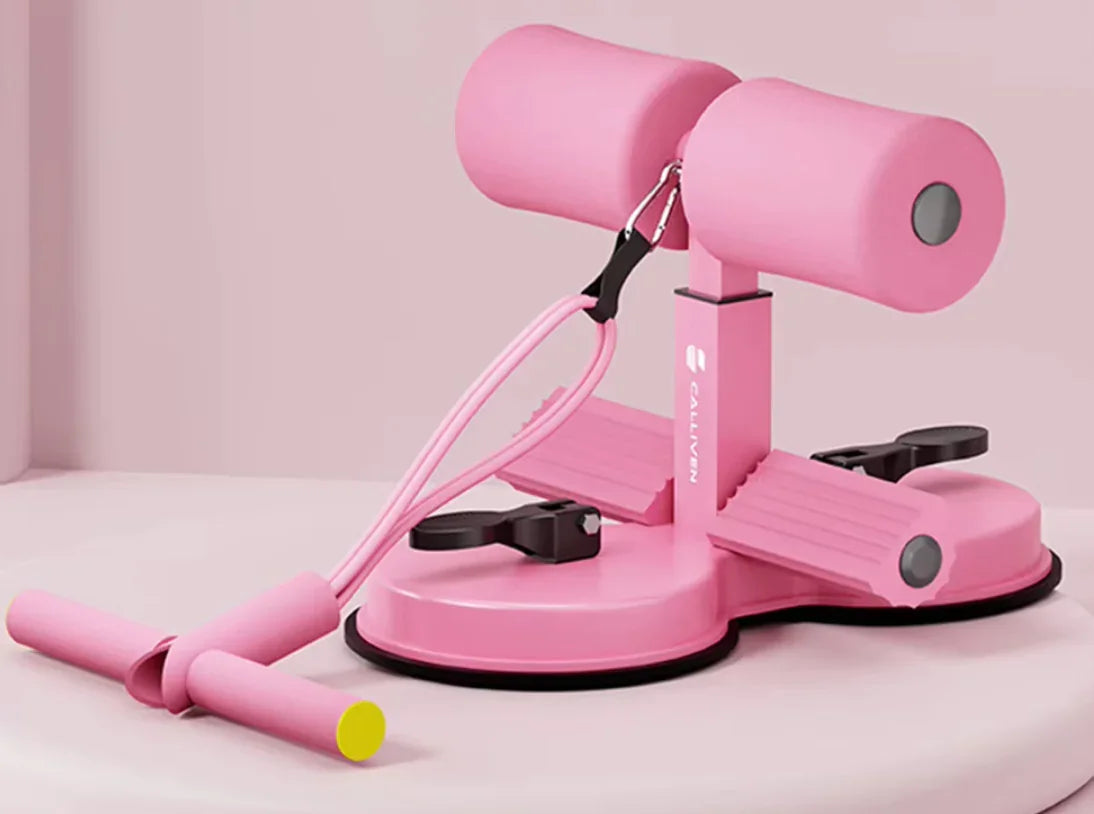 Sit-Up Assistant – Portable Suction-Based Abdominal Trainer Pink